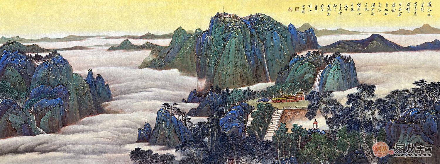 保藏投资：实力派画家做品 叶大隐山川画