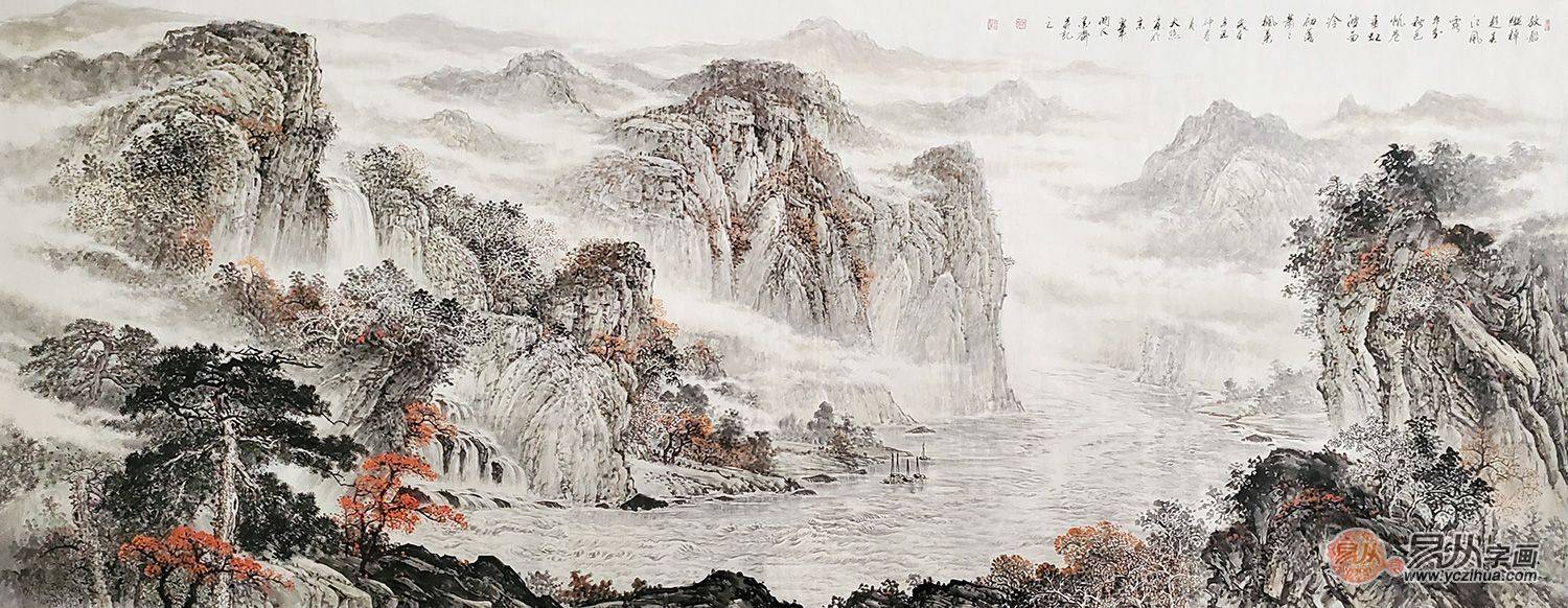 保藏投资：实力派画家做品 叶大隐山川画