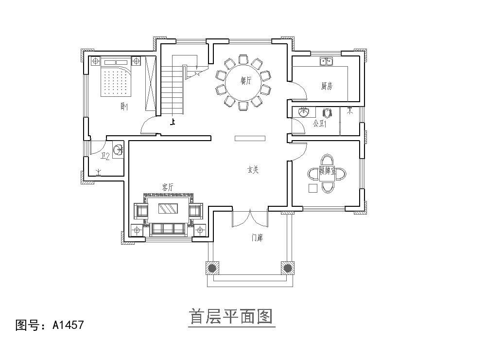 建筑气概简洁大方，更受农村伴侣的喜欢，规划功用齐备