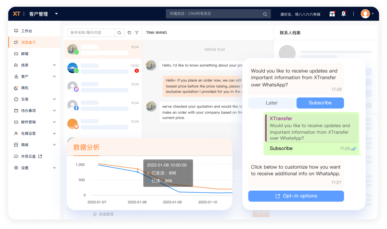 理解、文字翻译、语言优化等功能，帮助员工更好地完成自动化客户运营。