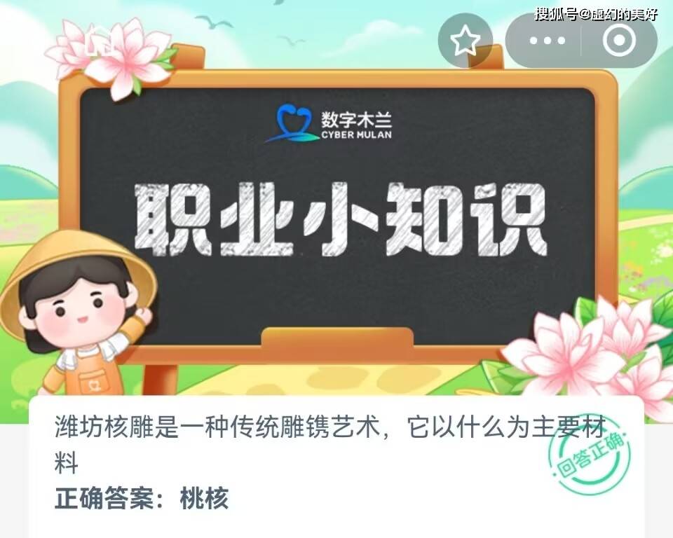 原创蚂蚁新村：潍坊核雕是一种传统雕镌艺术，它以什么为主要材料？