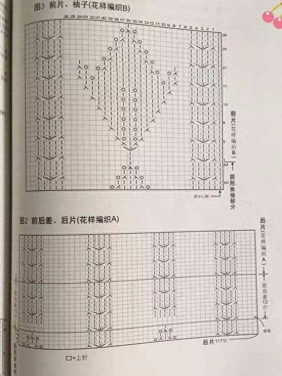 原创美丽优雅的叶形半袖外套编织，比仙女还要美，还有教学插画