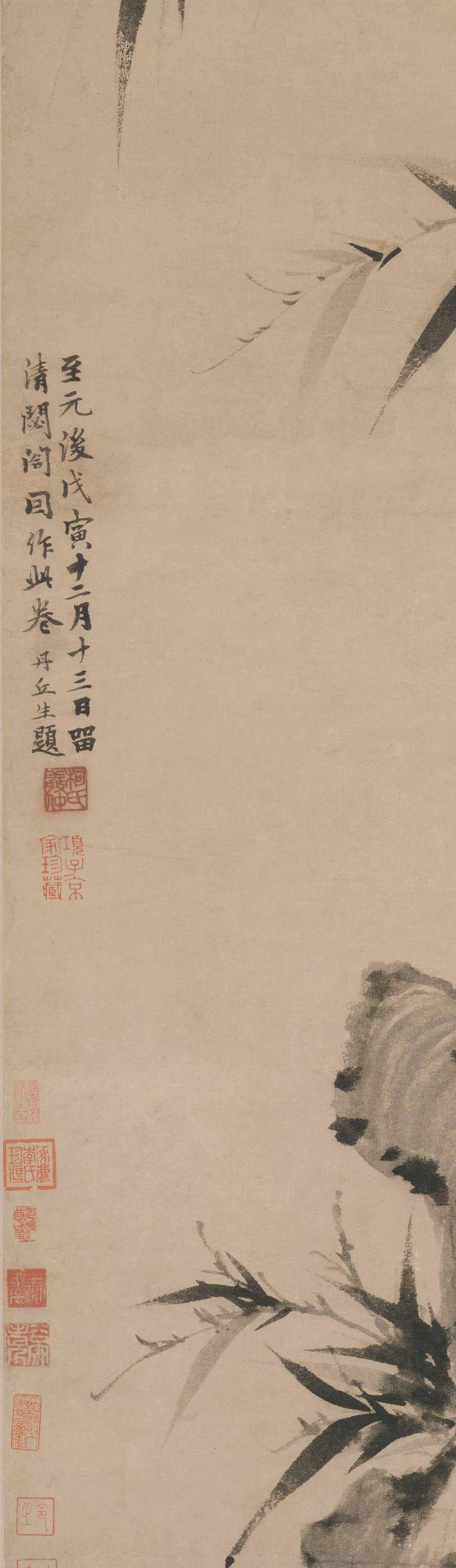 元代柯九思《清閟阁墨竹图》翠竹的傲骨情节| 踏歌行_倪瓒