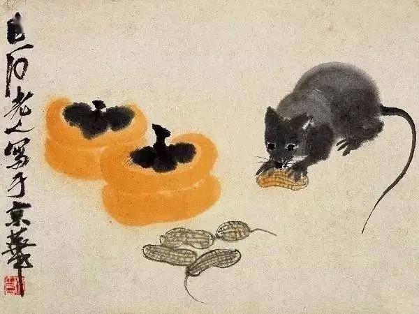 齐白石笔下的柿子,祝你事事如意!