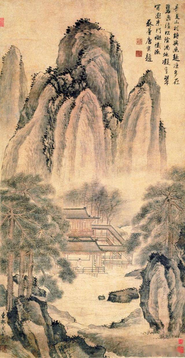 明周臣山水人物画敬赏