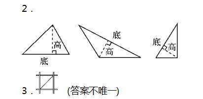 四年级数学有关《三角形》的重难点整理 专项练习!