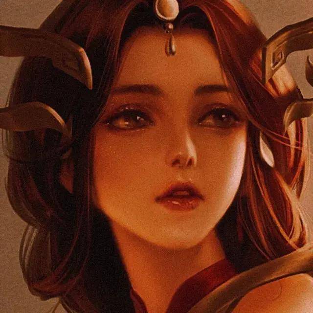 磨砂质感复古红女头15幅||头像