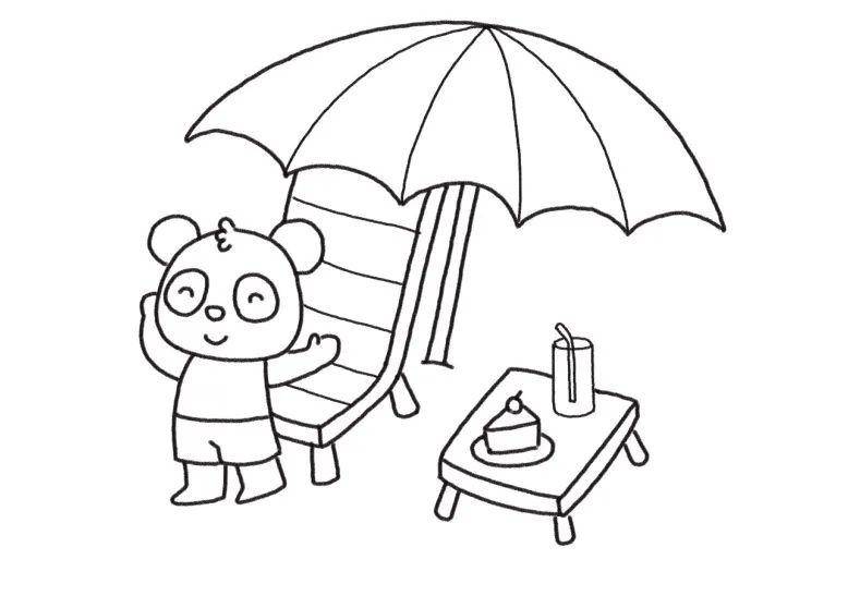 外出游玩要注意安全哟…… 度假的方式多种多样, 熊猫弟弟最喜欢夏日