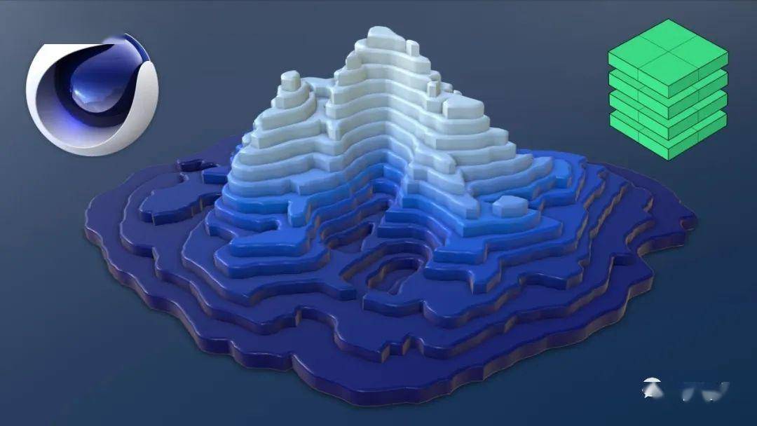 有意思,c4d三维模型地形图形切片插件 toporizer 1.0