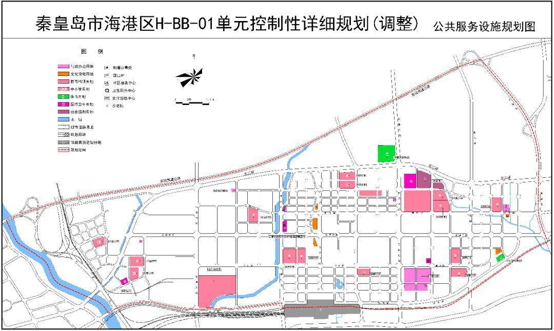 北港大街延伸规划,在9月《秦皇岛市海港区h-bb-01单元控制性详细规划