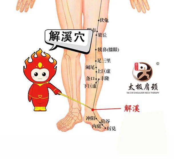 太极肩颈每日一穴|想要通络祛火,试试艾灸这个解溪穴