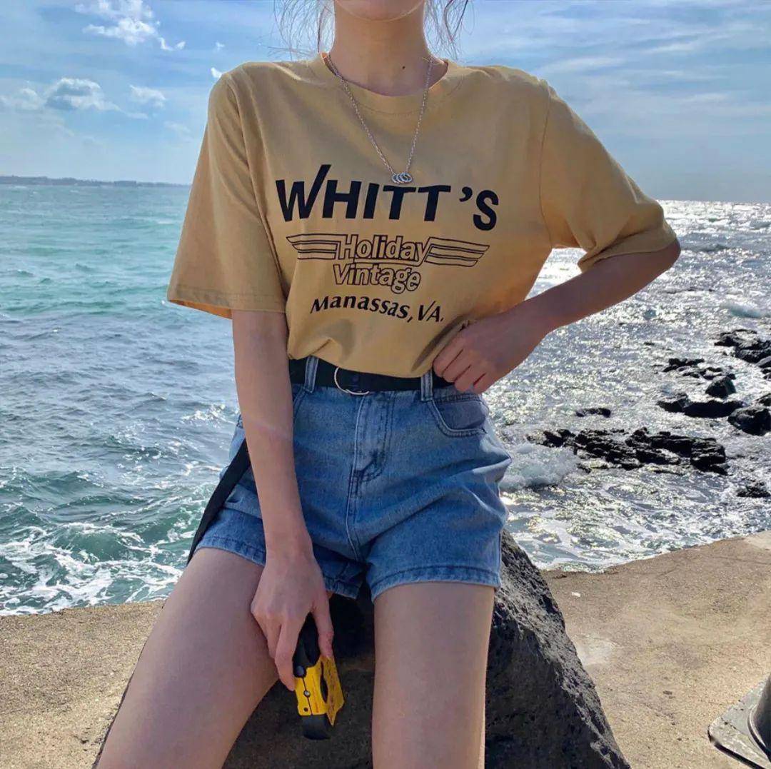 扔掉你的旧t恤!这30件少女风t恤,夏天这样穿搭美炸了!