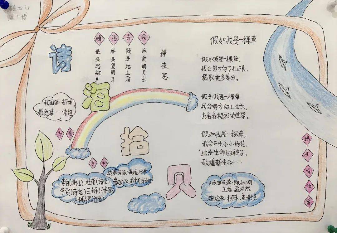 "走进诗歌大地"——记双语部四年级语文作业展