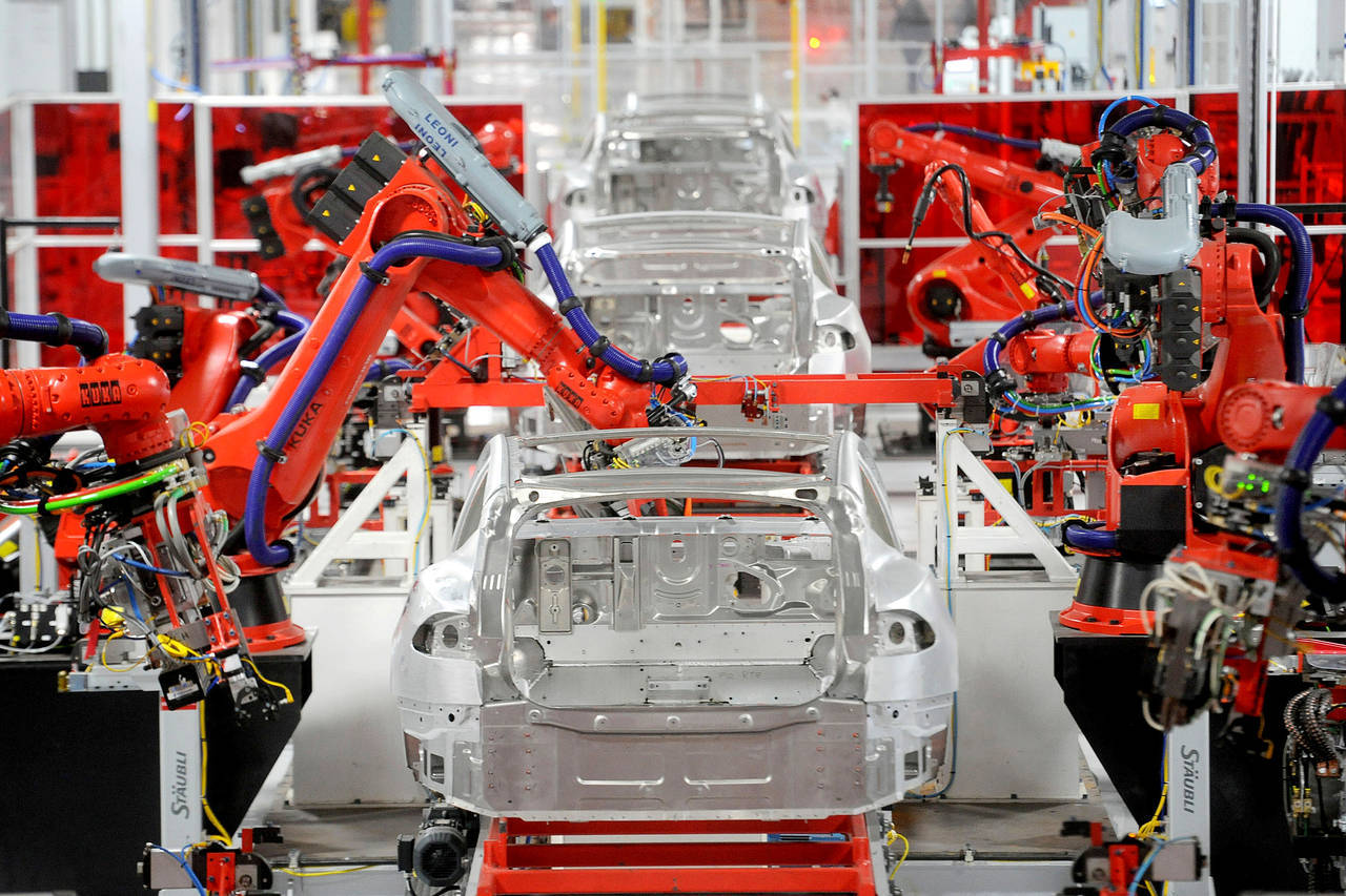 美国汽车工业机器人密度达1287台每万名员工