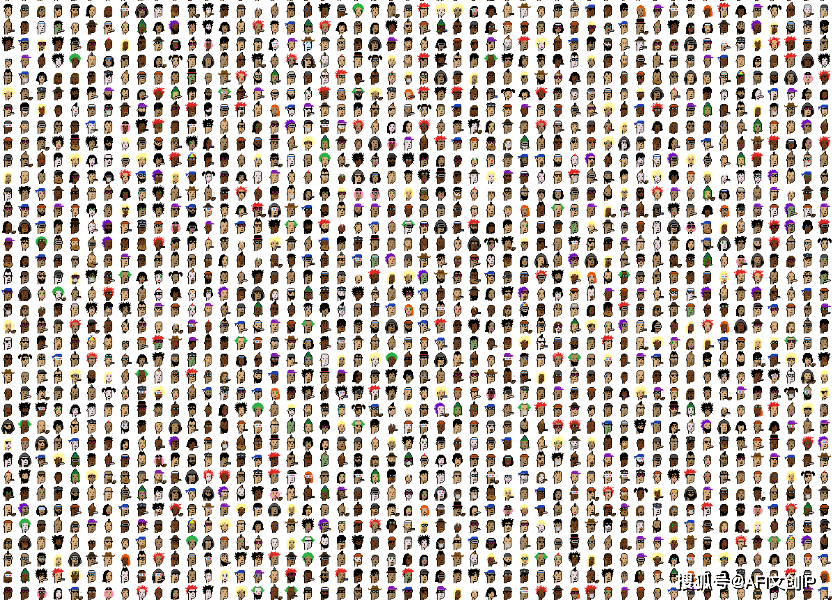 加密朋克计划cryptopunks 10000个完全不同的数字形象产品