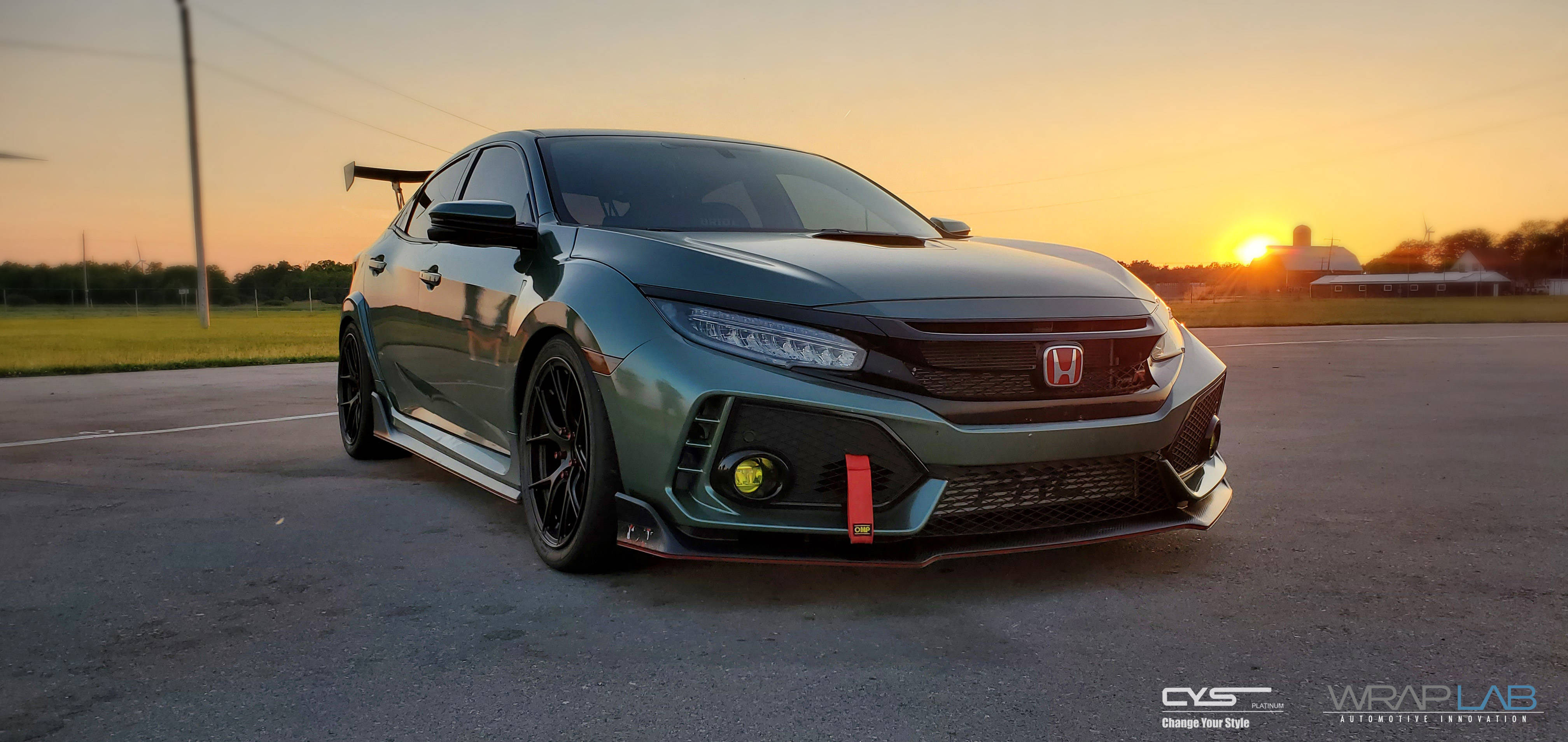 本田civic type r|白金金属冷杉绿x-m67