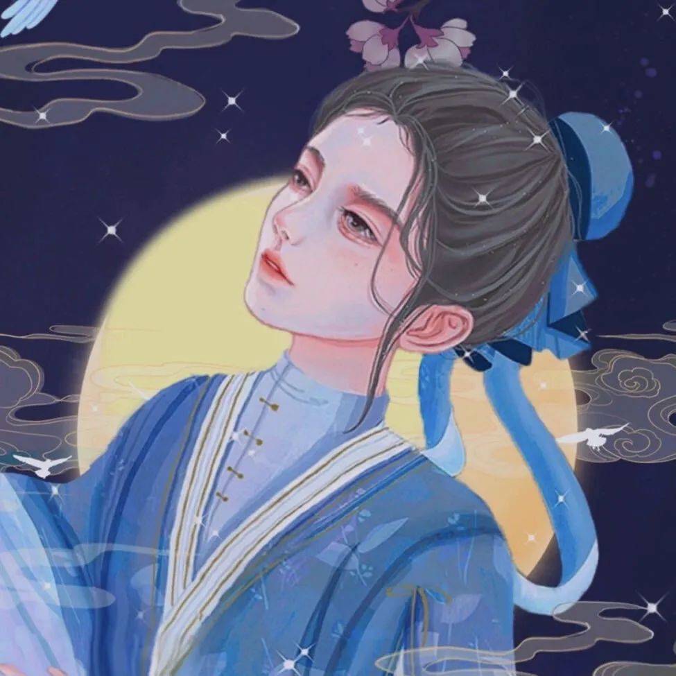 中秋节头像情侣|中秋头像女的|中秋节头像动漫古风|中秋节动漫头像