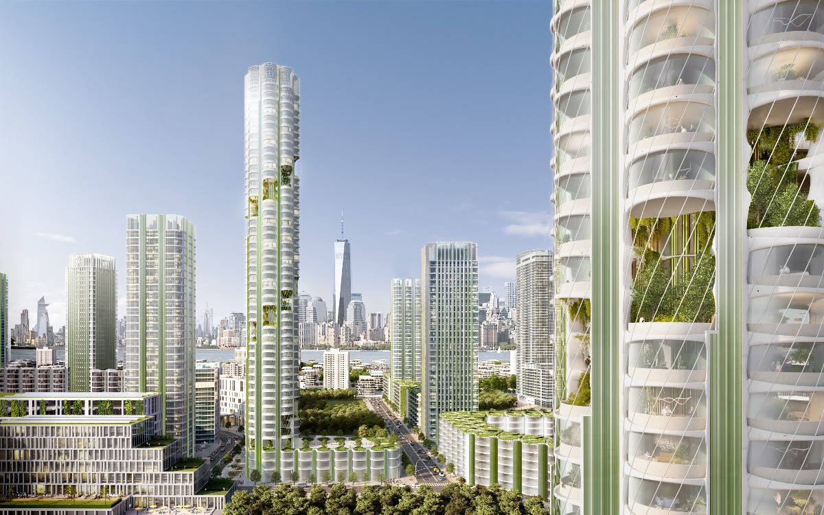 畅想未来高楼建筑设计,将建筑转化为吸碳"森林"
