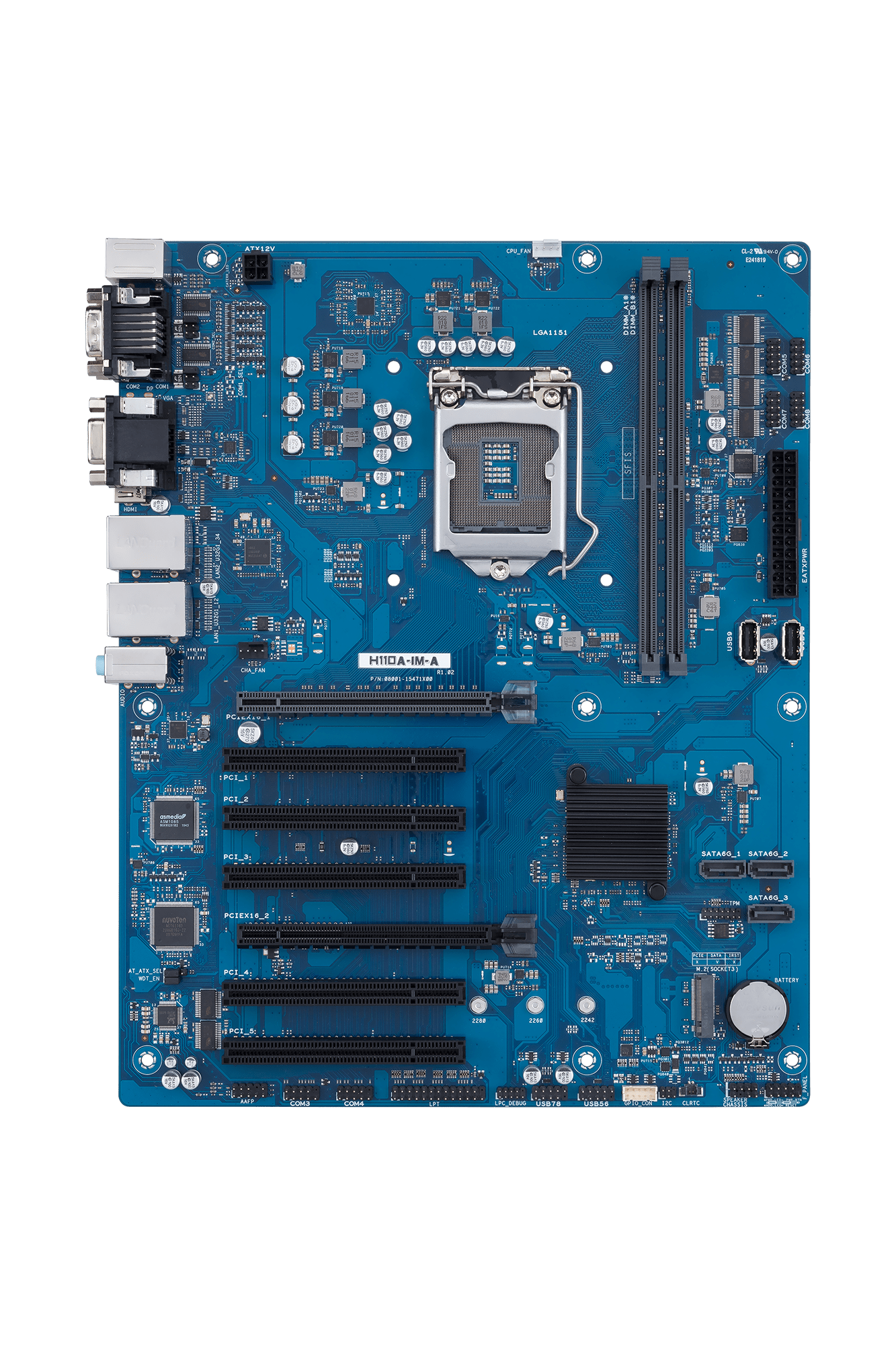 华硕工业级atx主板h110aima扎实用料深耕行业