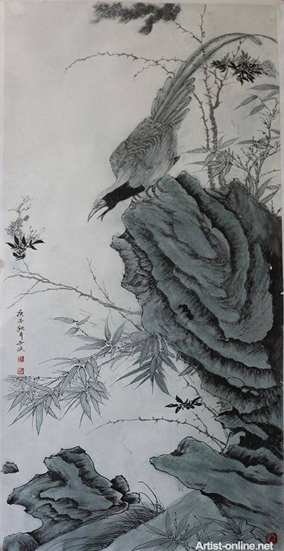 山水画画家赵子文