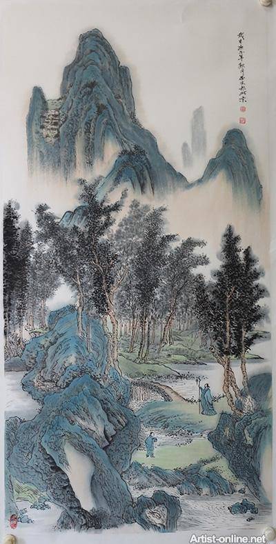 山水画画家赵子文