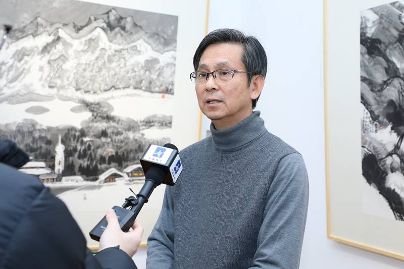攀越陈其和冰雪写意泼墨画展
