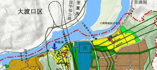 小南海长江大桥全长10.6公里,北起大渡口跳蹬,南至绕城高速江津