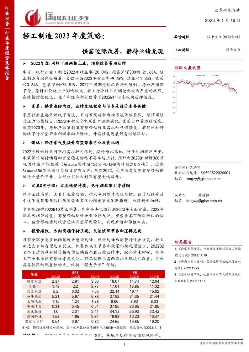 轻工造造行业2023年度战略：供需边际改善，静待业绩兑现(附下载)