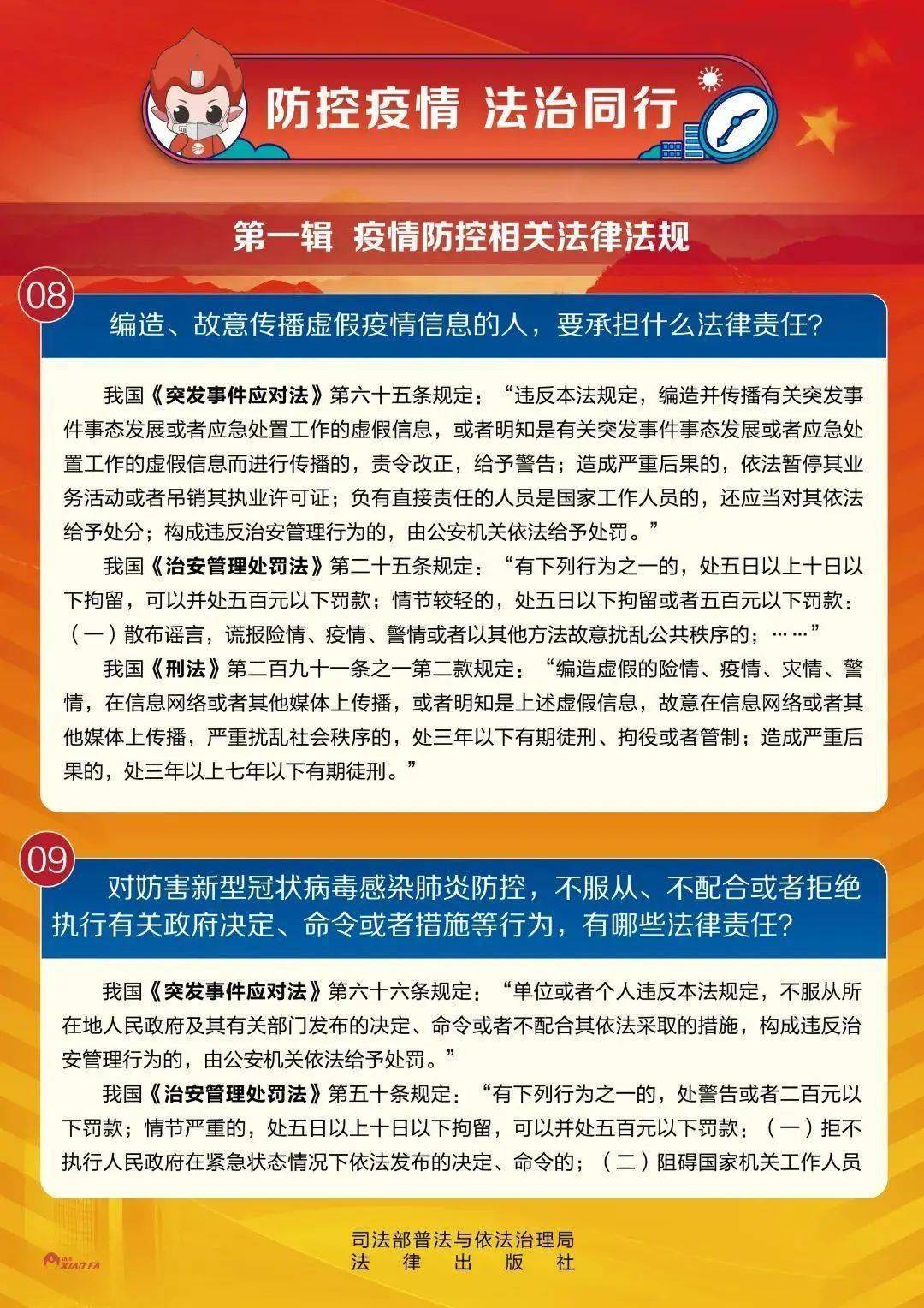 防控疫情 法治同行|疫情防控相关法律法规及案例