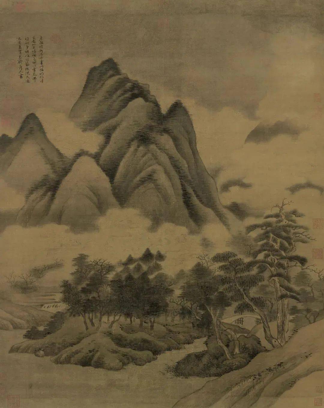 古代山水画中的一场雨