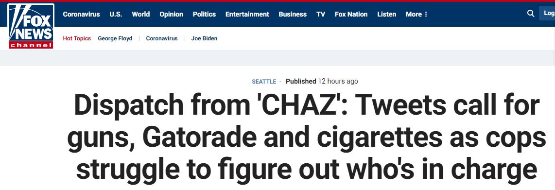 美国|成立“自治区”仅5天，美国这群示威者开始“在线求助”生活物资......