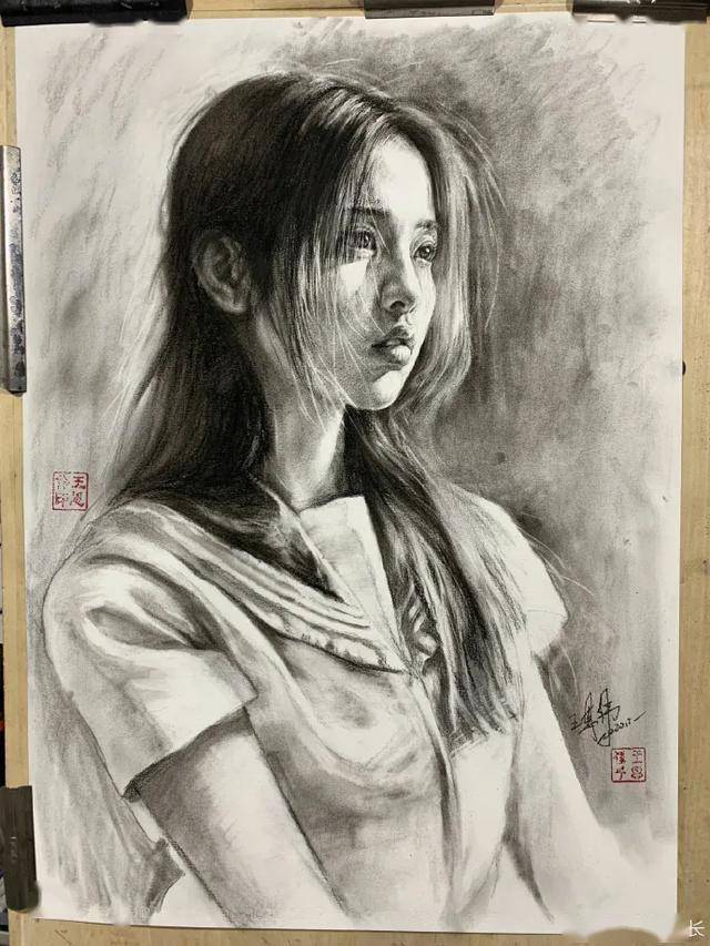 素描光影掌握得太好了,画谁像谁,肖战,热巴,刘亦菲眼神看醉了