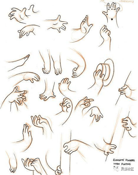 【绘画素材】100 肉嘟嘟的小胖手~我真是太爱这种手部
