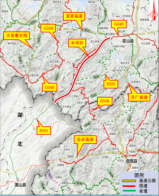 霍山至英山将修建一条绿色公路.