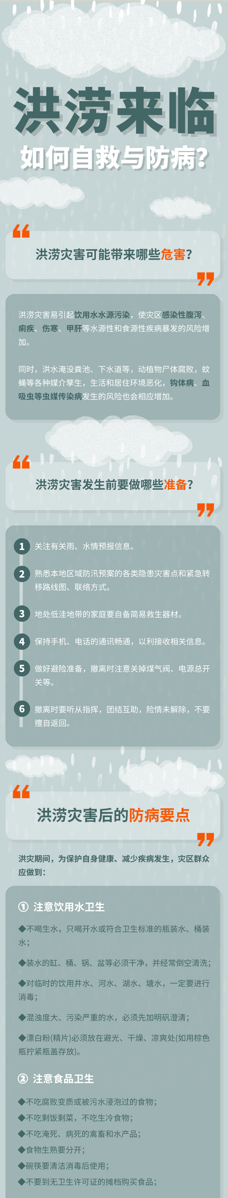 健康科普|洪涝来临,如何自救与防病?