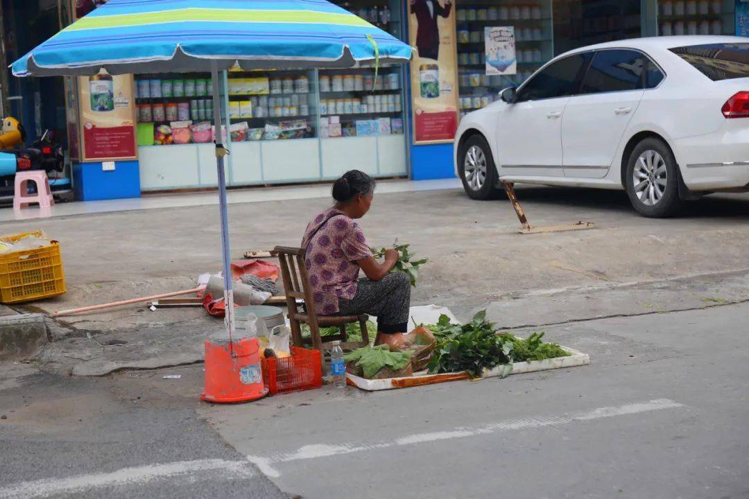 宾阳街头老人摆摊卖菜你会因同情而买单吗