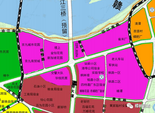 2020年樟树市城区公办小学招生学区示意图发布