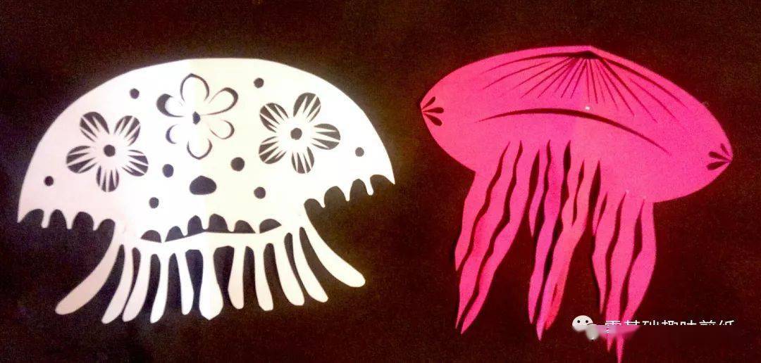 【零基础学剪纸】水母——秦慧老师脱稿剪纸教程(22)