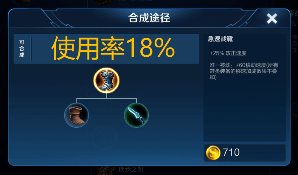 王者荣耀:盘点鞋子的使用率,疾跑鞋最低,而它使用率100%
