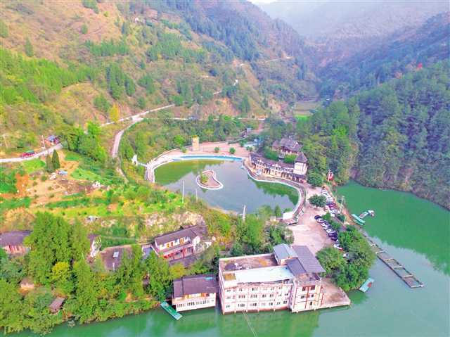 重庆四星级农家乐云阳绿岛山庄酒店外景