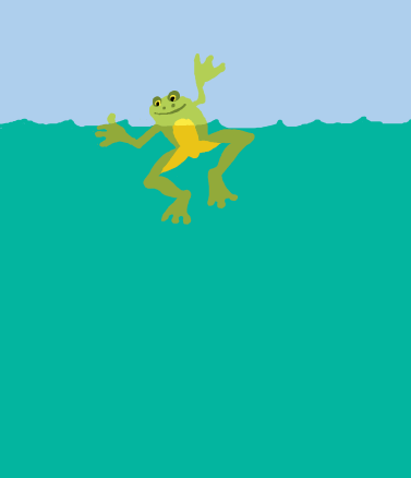 读到青蛙跳得又高又远,也要跳起来,还一定要跳的更高更远.