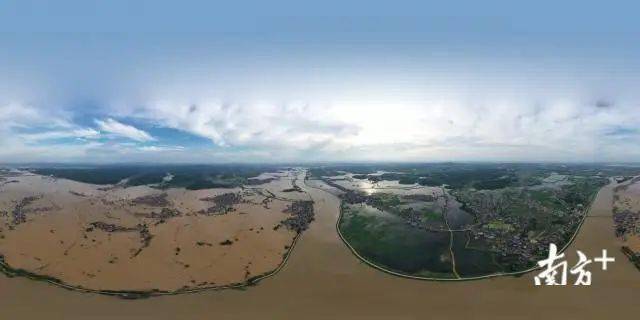 水位仍在上涨!vr全景看江西鄱阳县洪灾情况