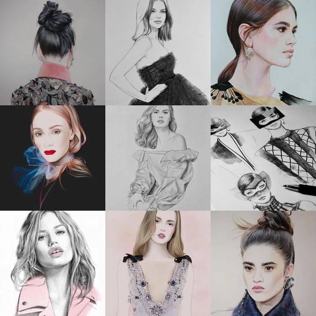 大神|时装画灵感|三庭五眼傻傻分不清楚?大神Nadia Coolrista超美步骤分享!