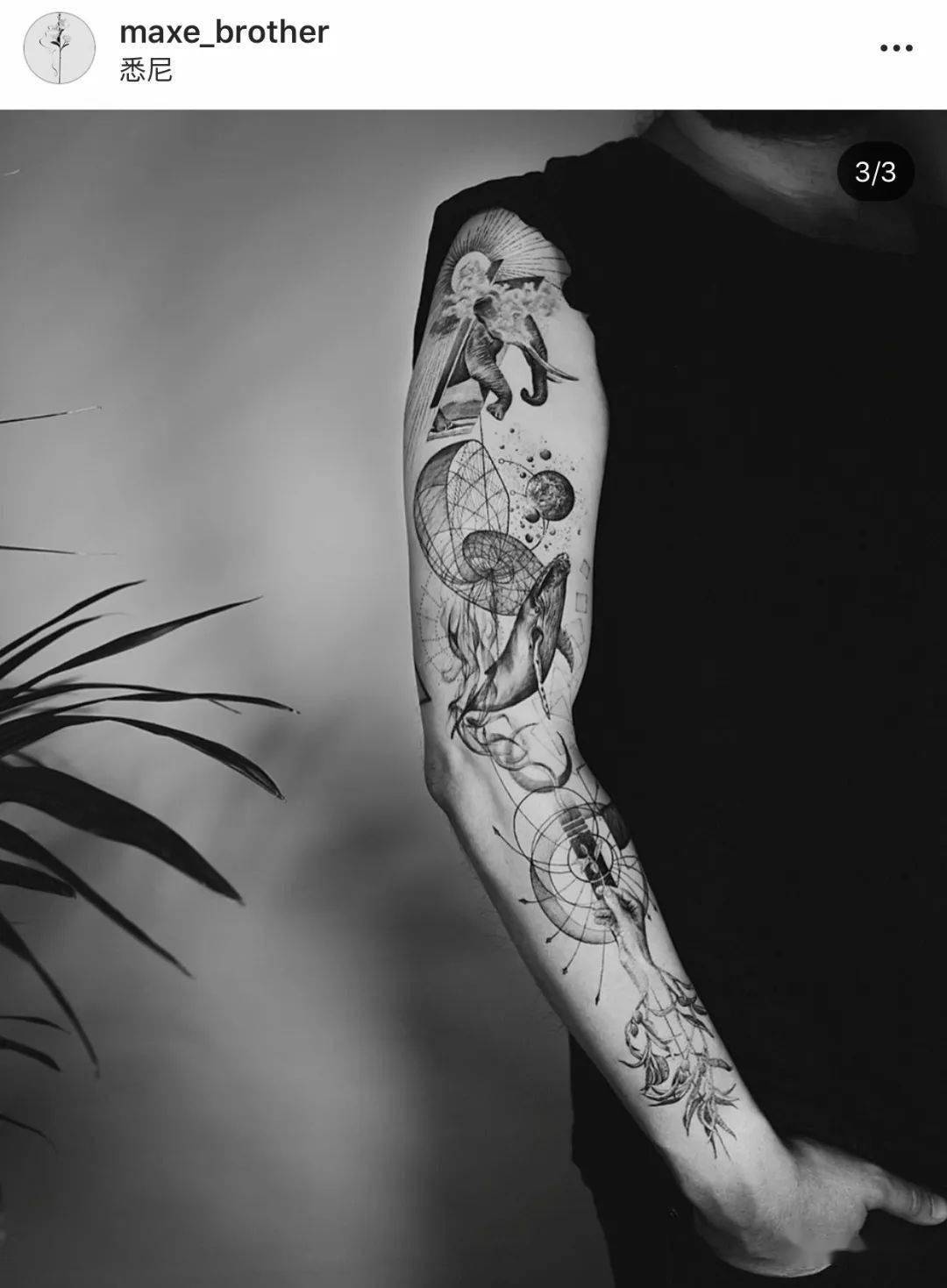 这期分享的纹身师我超级超级喜欢,纹身风格属于单针大花臂,内容元素
