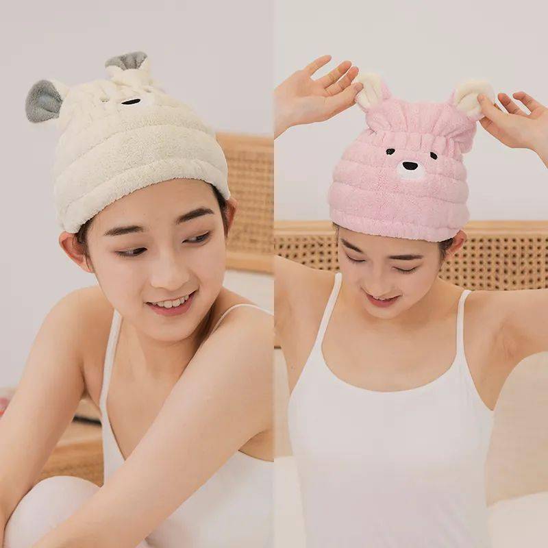 成人款|一顶“会喝水”的干发帽,头发不吹也能干!限时39元买一赠一,快抢!