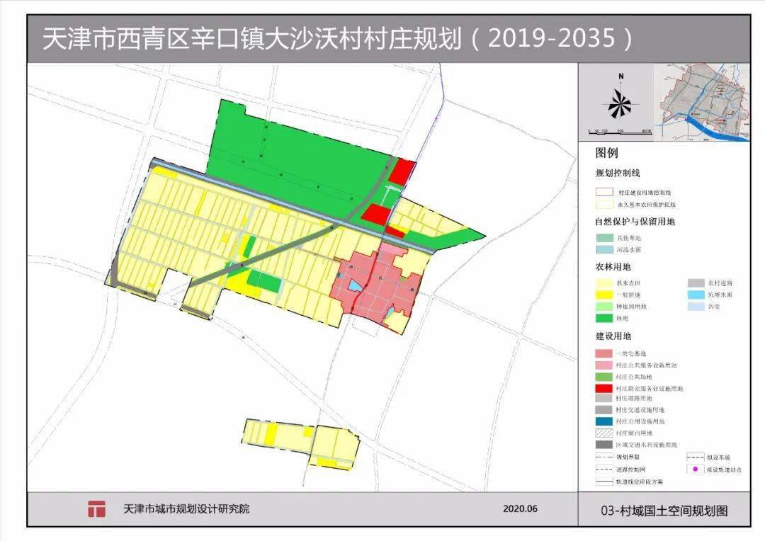 西青区辛口镇大沙沃村村庄规划20192035年公布