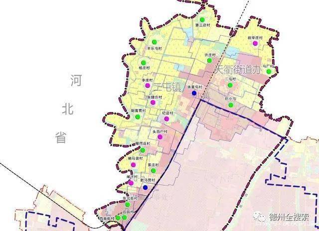 村庄空间布点现状图:天衢街道办二屯镇