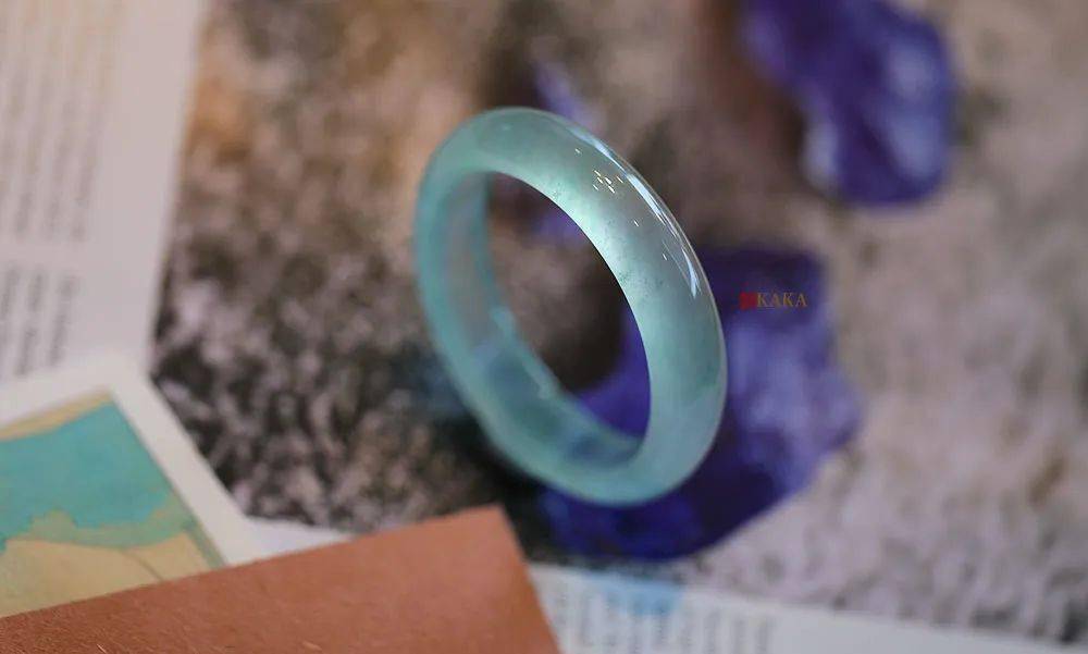 镯子|小圈口冰玻种极光宝镯