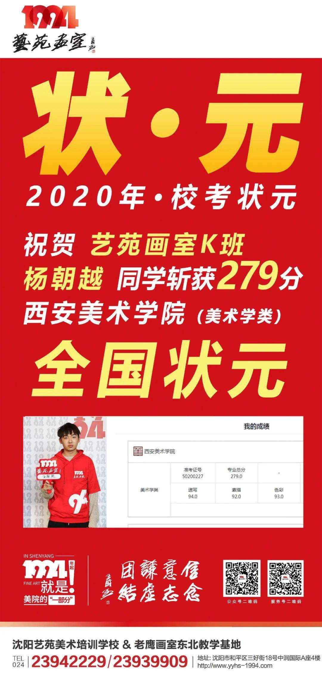 乘风破浪2020艺苑画室状元榜