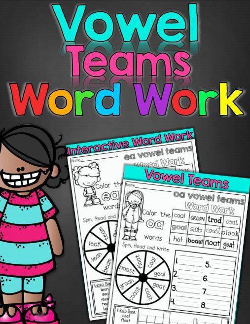 vowel teams word work